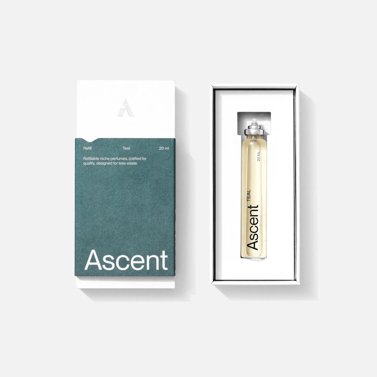 Ascent Teal Navulling - Parfum Voor Dames en Heren - Eau De Toilette Homme – Parfumolie - Geurset – Parfumset - Geschenkset Vrouwen en Mannen - Geurtjes - Luchtjes - 20ml - Vegan - Organische Basis - Vanille