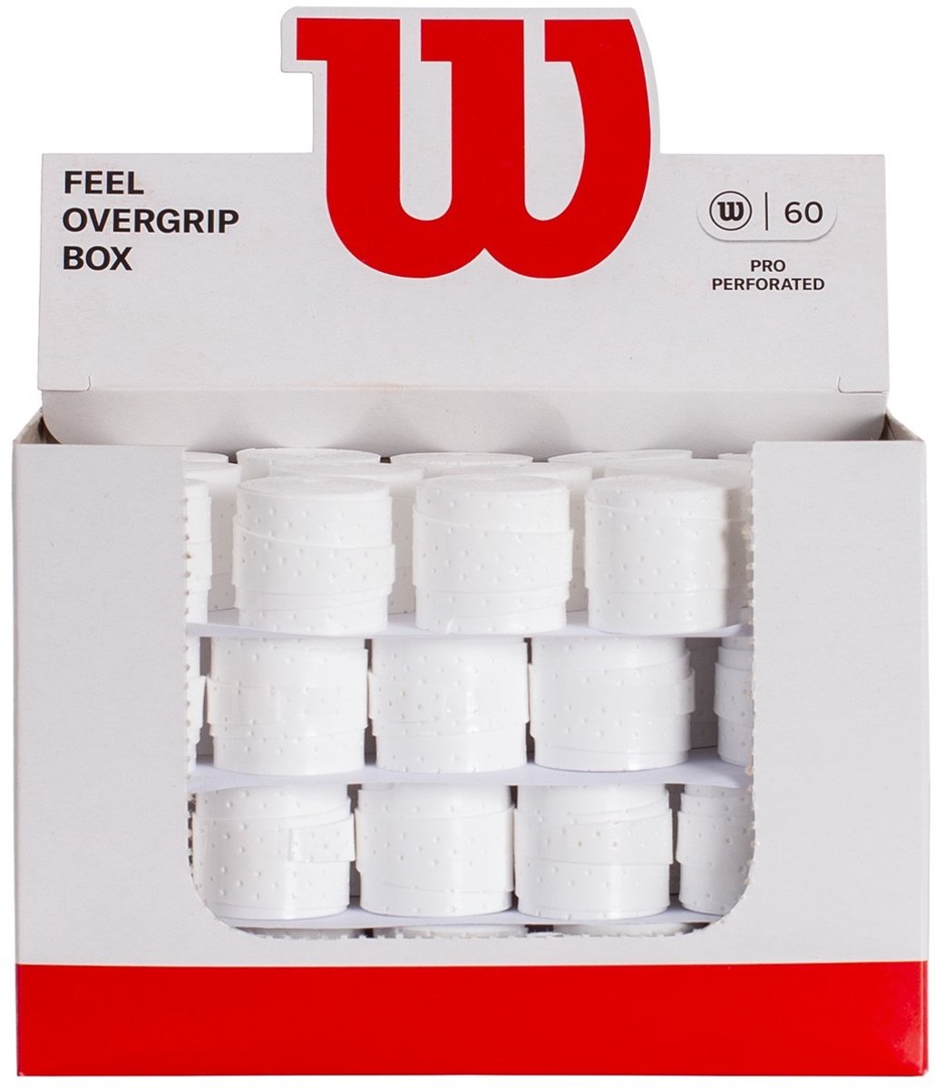 Wilson Pro Geperforeerde Overgrip Wit 60 stuks - 0,55 mm