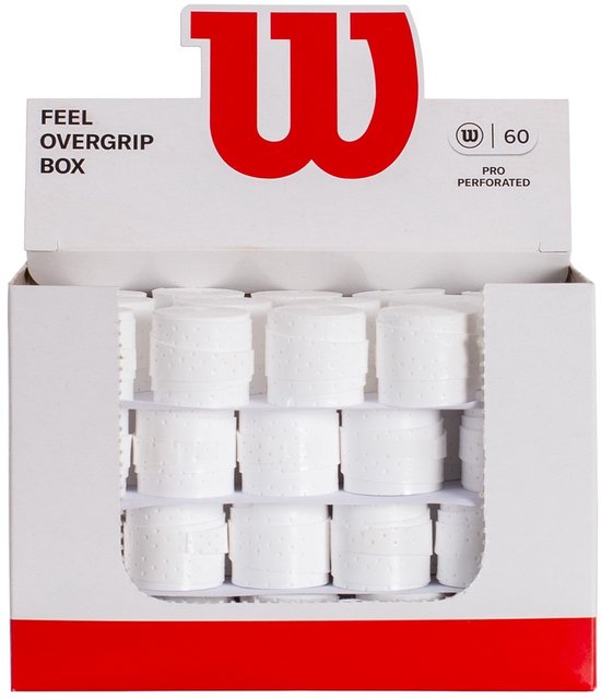 Box 60 Pcs Overgrip Wilson Pro Perforated White