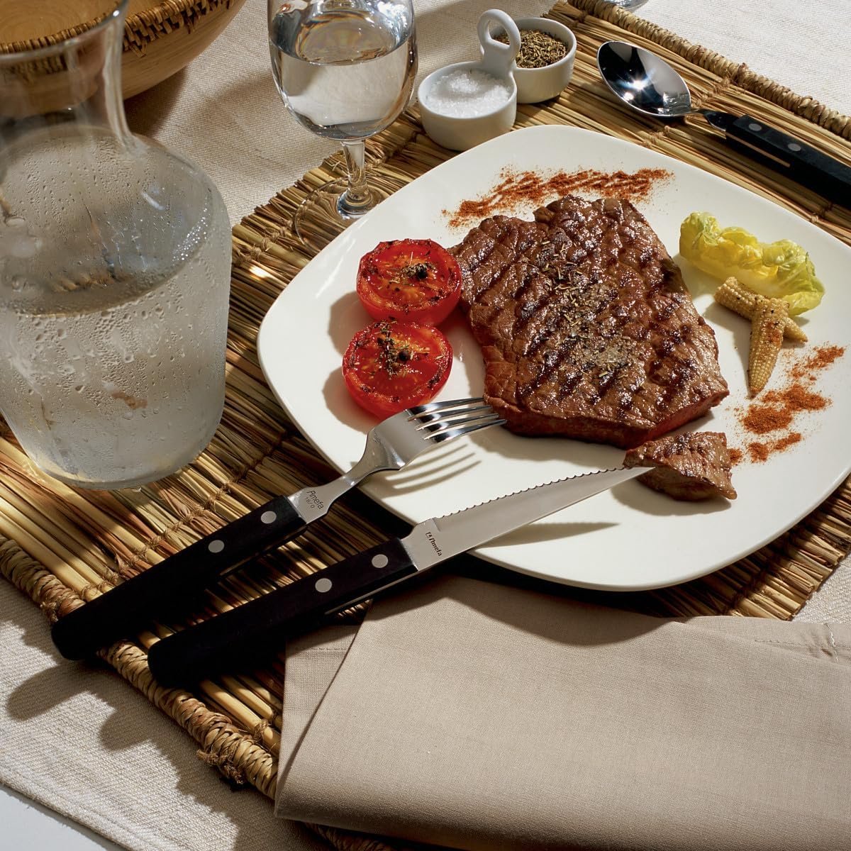 Set van 12 hoogwaardige steakmessen voor iedere carnivoor