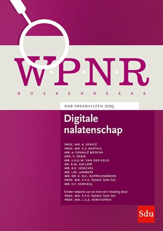 WPNR Boekenreeks Deel 18 - Digitale nalatenschap - cover
