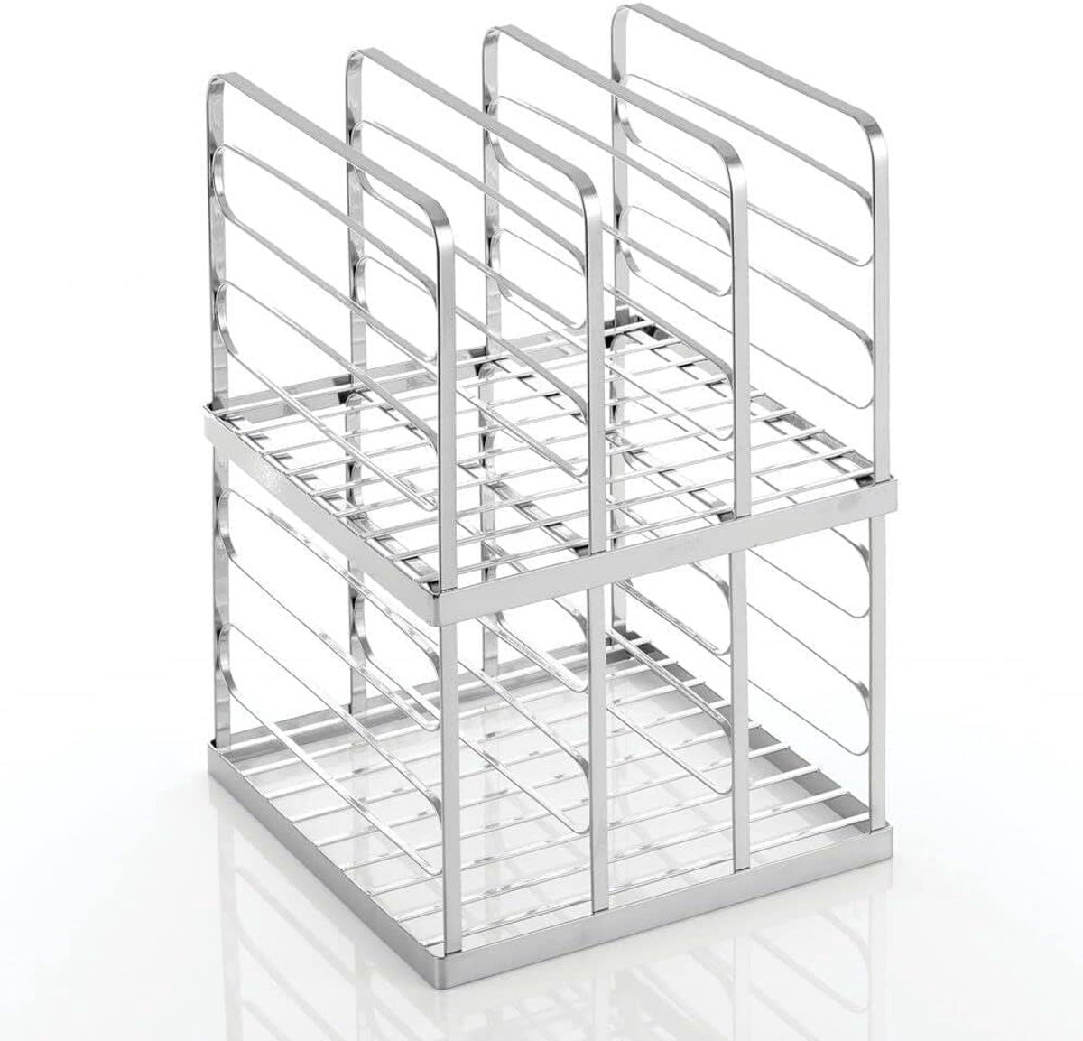 Opbergbox Handtassen - Lade Organizer - Kast Opruimen - 2 Delige Set - 28x28x21 cm - Chroom