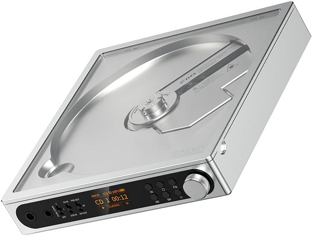 Draagbare CD Speler - HiFi Audio Speler - Muziek Luisteren - Echte 24bit R2R DAC - Compact Formaat - Zilver