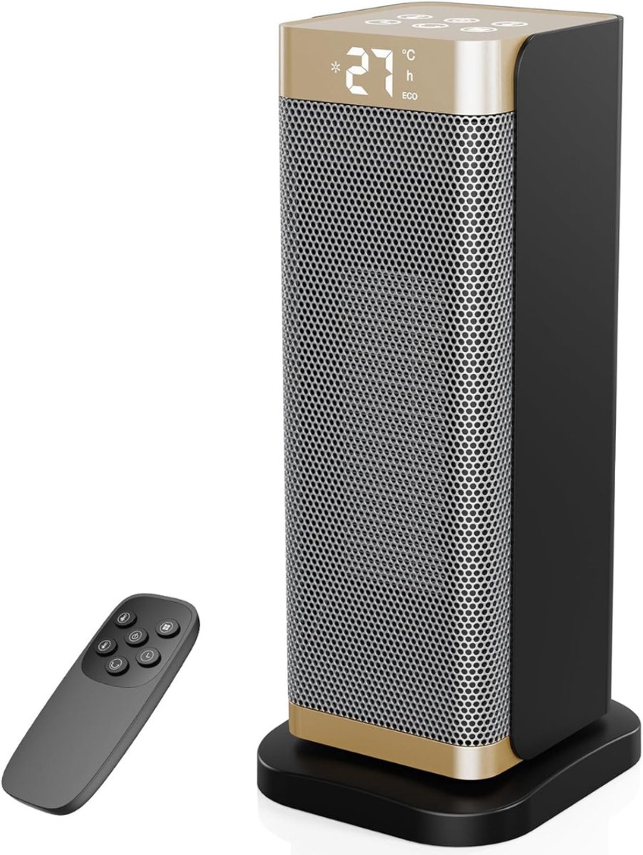 CLVP® Wandkachel - Wandverwarming Elektrisch - Keramische Kachel -Zwart met goud