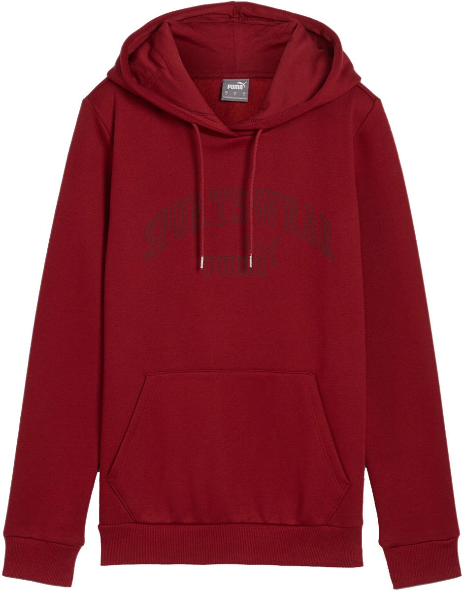 Puma Ess+ Logo LAB Hoodie FL Dames Bordeauxrood