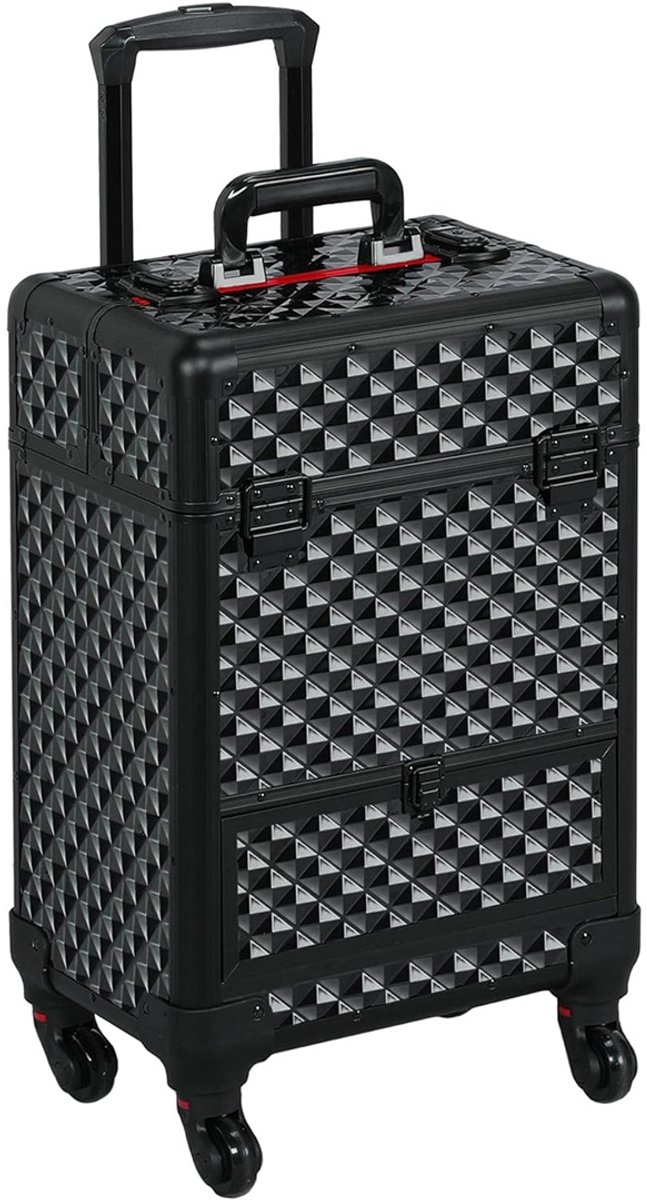 SVN® Kapperstas – Kapperskoffer Met Schouder Riem – Zwart - 35cm x 25cm x 56cm