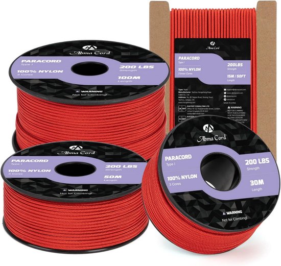 Nylon Touw Paracord Koord Outdoor Projecten 3 Kernen Sterk 50 