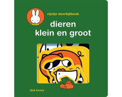 Omslag van nijntje doorkijkboek, dieren klein en groot