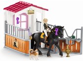 schleich HORSE CLUB - Speelfigurenset - Paardenstal met Horse Club Tori & Princess - Kinderspeelgoed voor Jongens en Meisjes - 5 tot 12 jaar - 14 Onderdelen - 42437