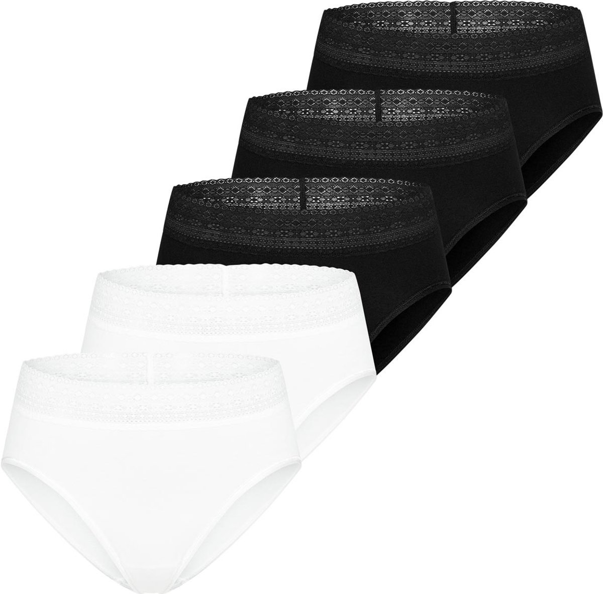 Mey Dames taille pants 5 pack Modal Lace