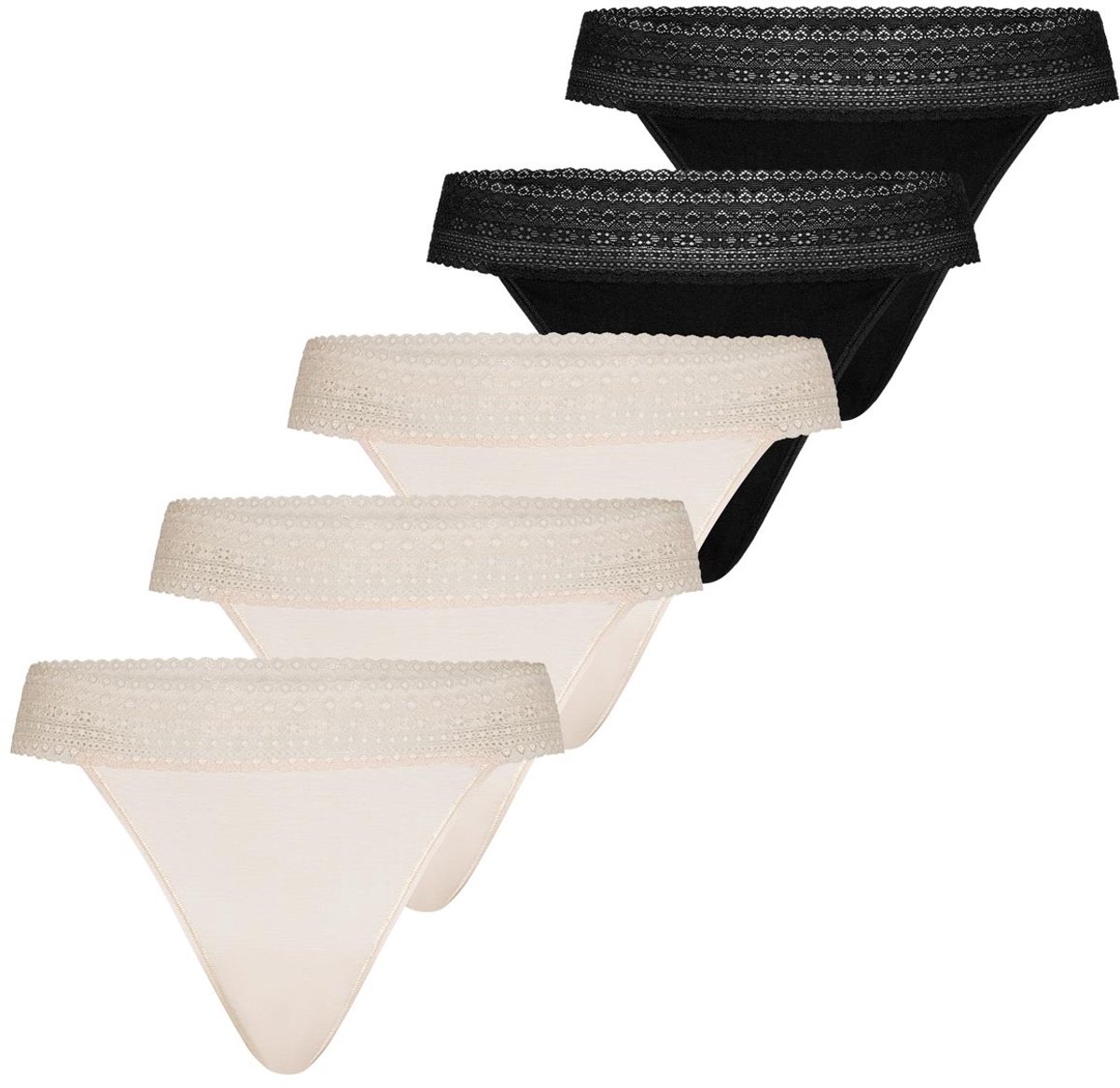 Mey Dames string 5 pack Modal Lace