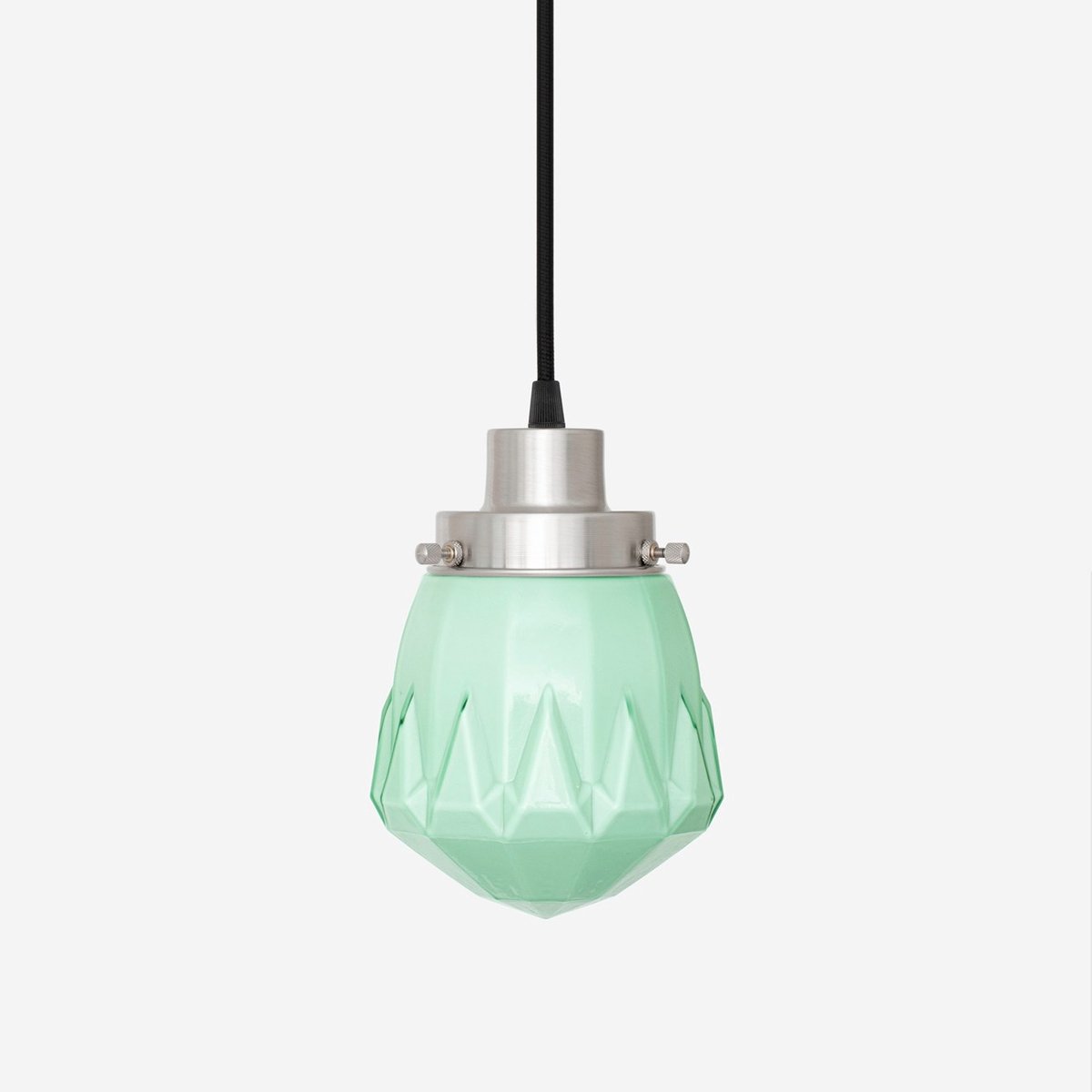 Coloured by Art Hanglamp aan snoer Rocket Mint 20's Matnikkel - Art Deco Trade Zachtgroen