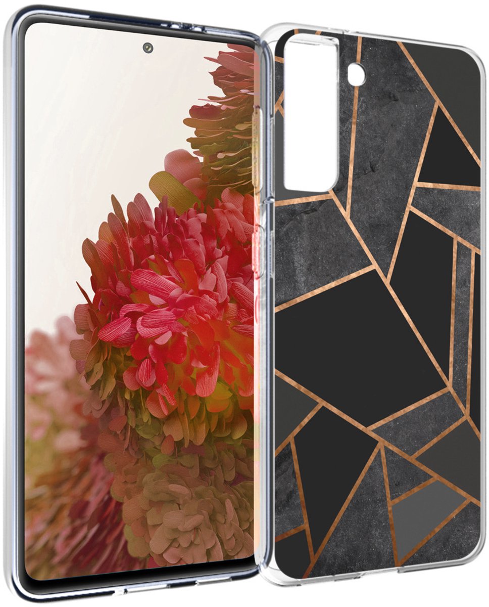 imoshion Hoesje - Geschikt voor Samsung Galaxy S21 - Design hoesje - Black Graphic