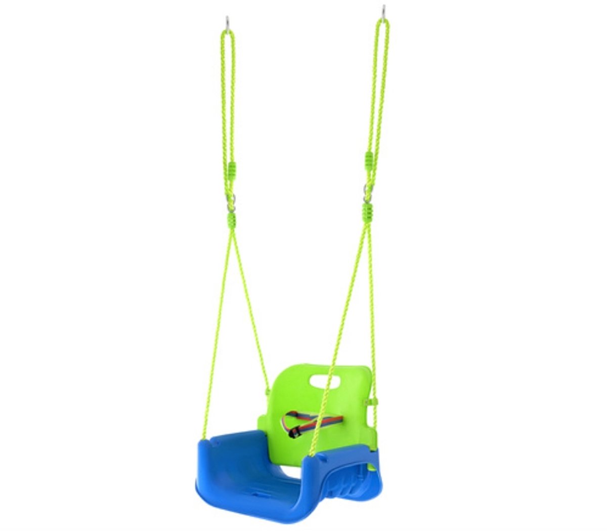 3-in-1 Kinderschommel met Veiligheidsbeugel & Rugleuning – Verstelbare Touwen 120-150 cm – Binnen & Buiten – Max 30 kg – peuter schommel veilig –baby schommel stoel – kinder schommel verstelbaar – schommel met rugleuning – 62774 — afbeelding 3