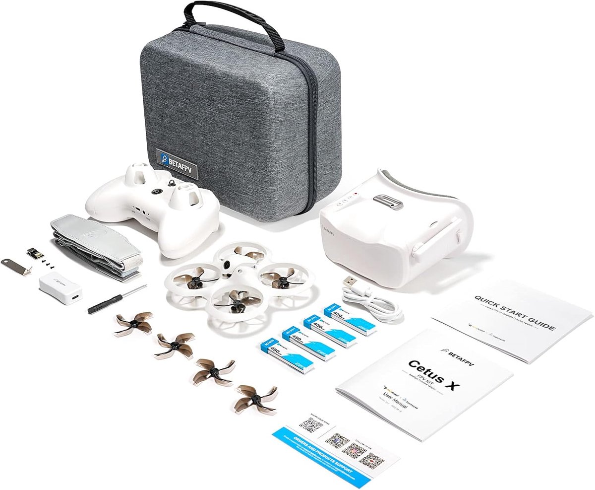 FPV Drone Kit - Beginners Drone - Eerste Vluchten - Met DVR Bril - 26cm Drone - Wit