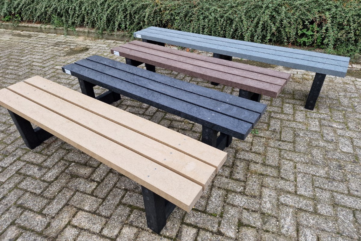 Rockwood® Zitbank Lifelong - Zwaar Kunststof (65kg) - Mineral Grey 1.80m Naturel