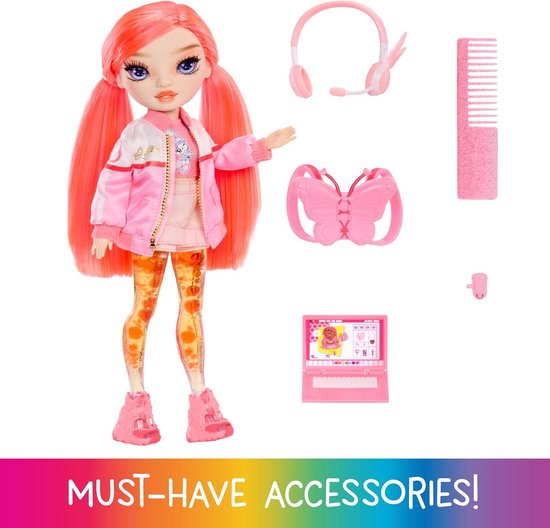 Modepop - Speelgoedpop Fashion Doll - Fantasie Spelen - Magische Bellen Benen - 28cm Hoog - Rood Koraal van Merkloos — afbeelding 5