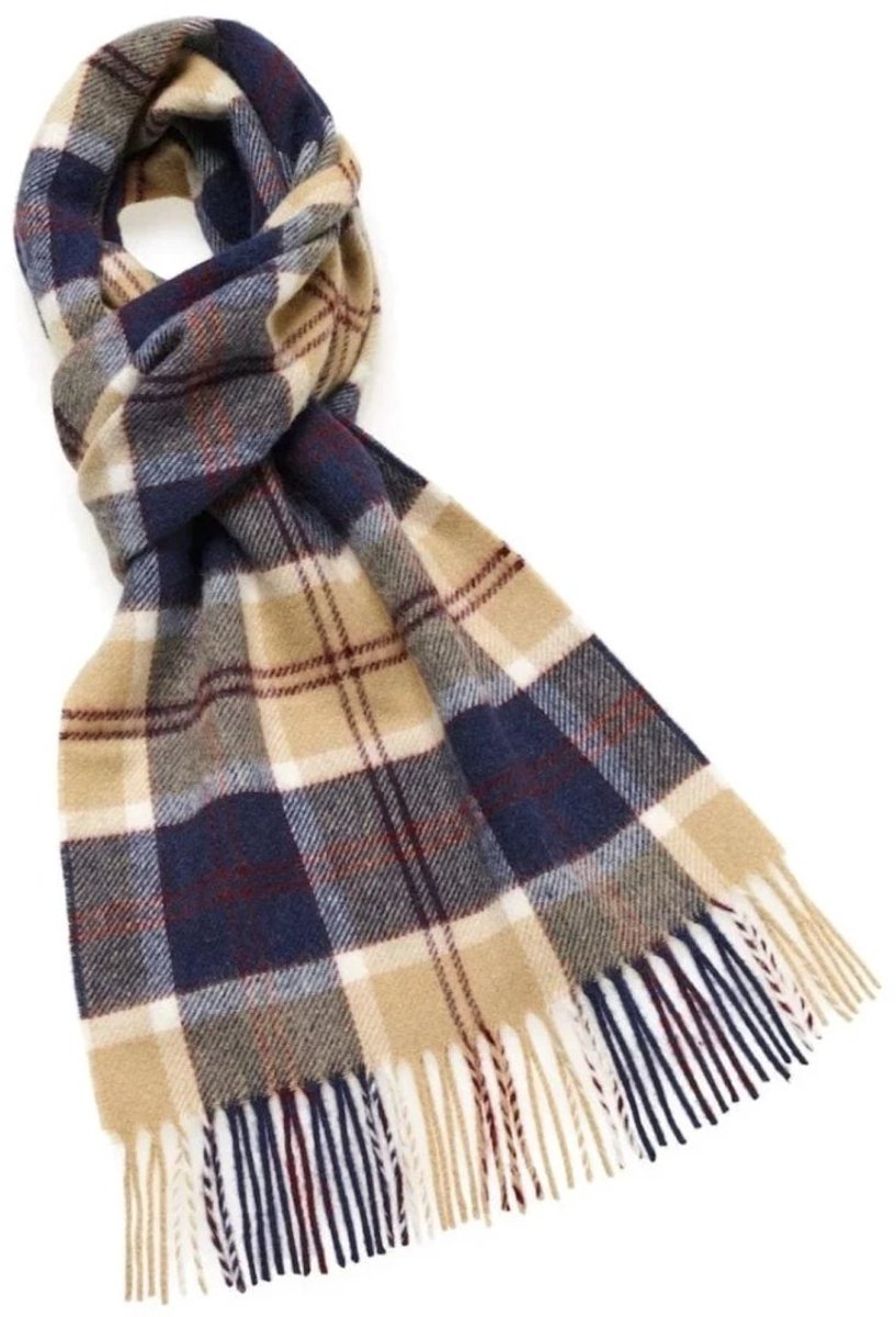 Sjaal Tartan Bannockbane Navy - Meriono Lamswol - 25 x 190 - Bronte by Moon Scotland