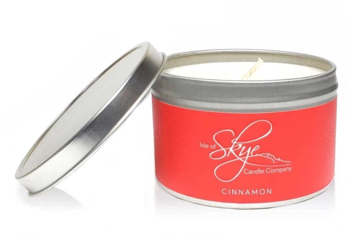 Geurkaars Kaneel Blikje - 30 uur - Sojawas - Isle of Skye Candle