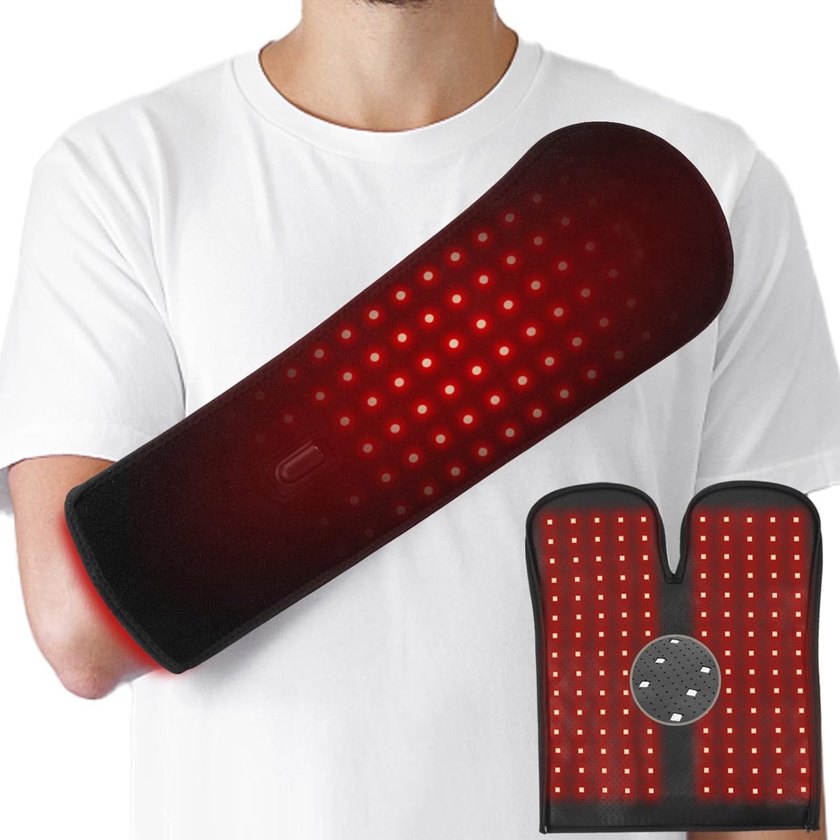 Roodlicht Therapie Apparaat - Pijnverlichting Paneel - Handen Vingers Polsen - Dubbele Golflengte 150 LED - 40 x 18 cm