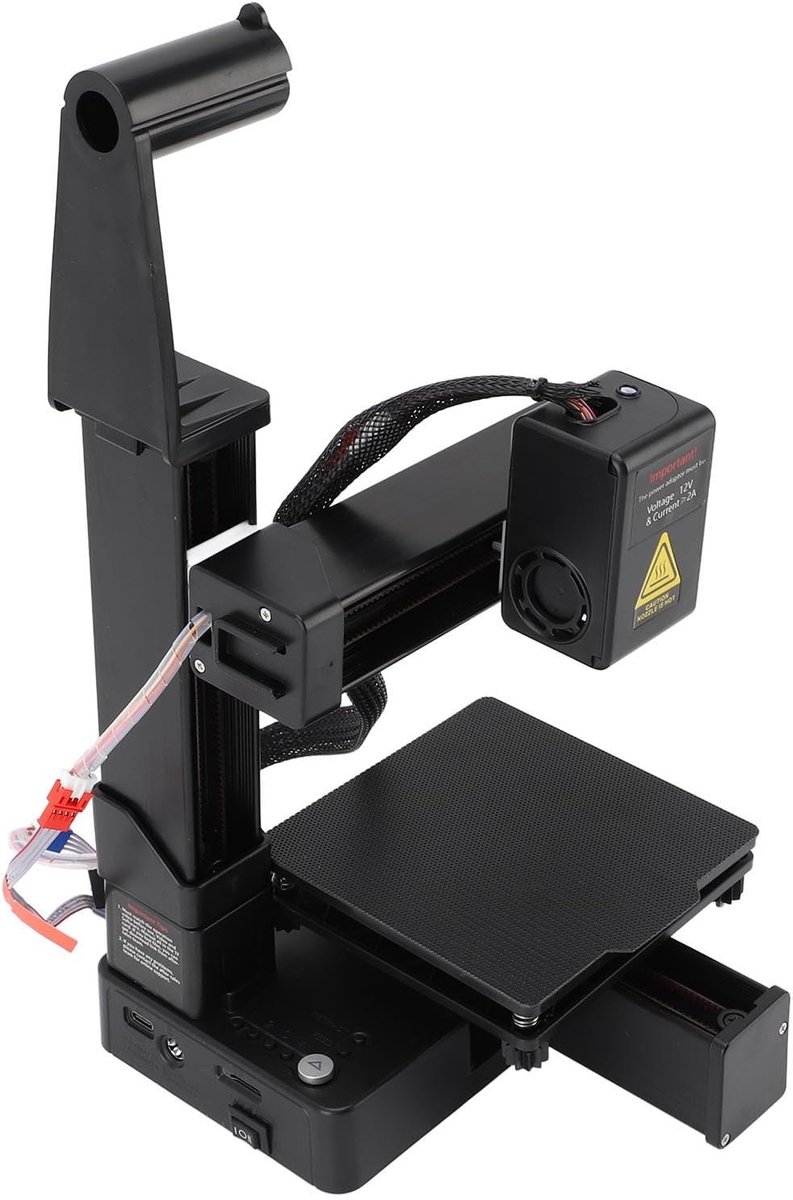 3D Printer - Desktop Model - Huis Hobby - Compact Ontwerp - 100mm Printformaat - Zwart