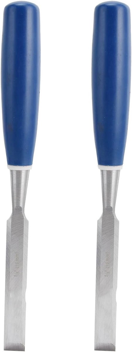 Houtbeitels Set - Houtsnijwerk Gereedschap - Hout Bewerken - Hoge Hardheid Staal - 5/8 Inch - Blauw Handvat