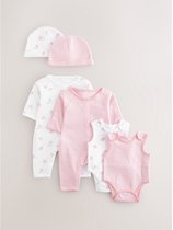 Next - Meisjes - 6 -delige set premature babypyjama''s - Roze