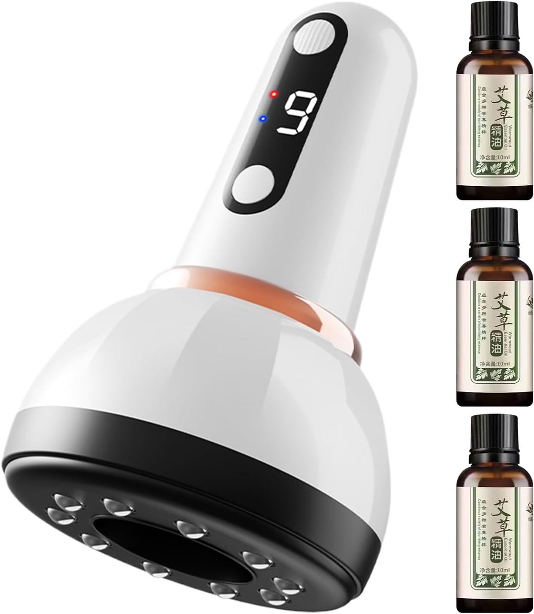 Elektrisch Cupping Apparaat - Massage Toestel - Spierpijn Verlichting - 9 Trillingsstanden - 18.5 x 12.5 cm