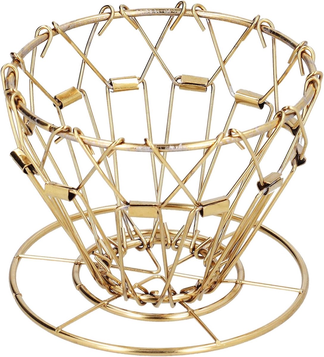 Koffiefilterhouder - Drip houder - Verse koffie zetten - Opvouwbaar en draagbaar - 9x11cm - Goud