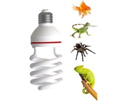 UVB Warmtelamp - Reptielenlamp Daglicht - Terrarium Verwarmen - Constante Spectrum Output - 26W 110V - Glas