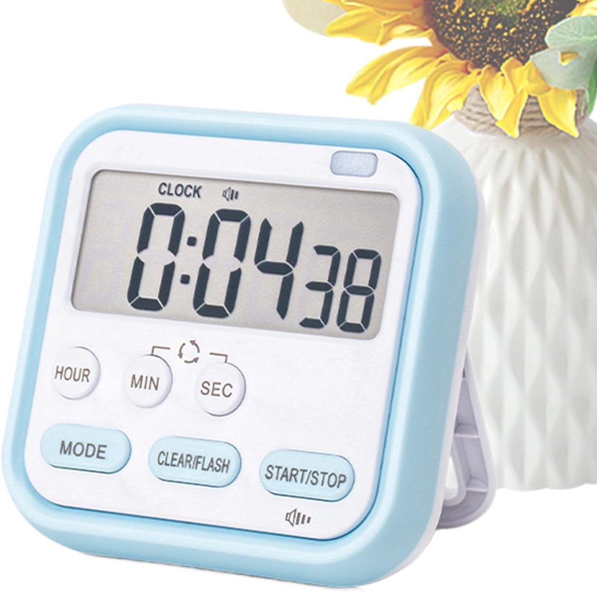Digitale Kookwekker - Precisie Timer - Keuken Koken - Visueel Stil Alarm - 3 x 8 x 3 cm - Blauw