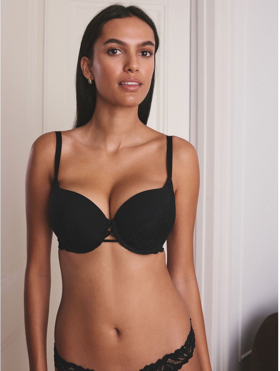 Next - Dames - A-D Wow Triple Boost kanten multiway beha - Zwart