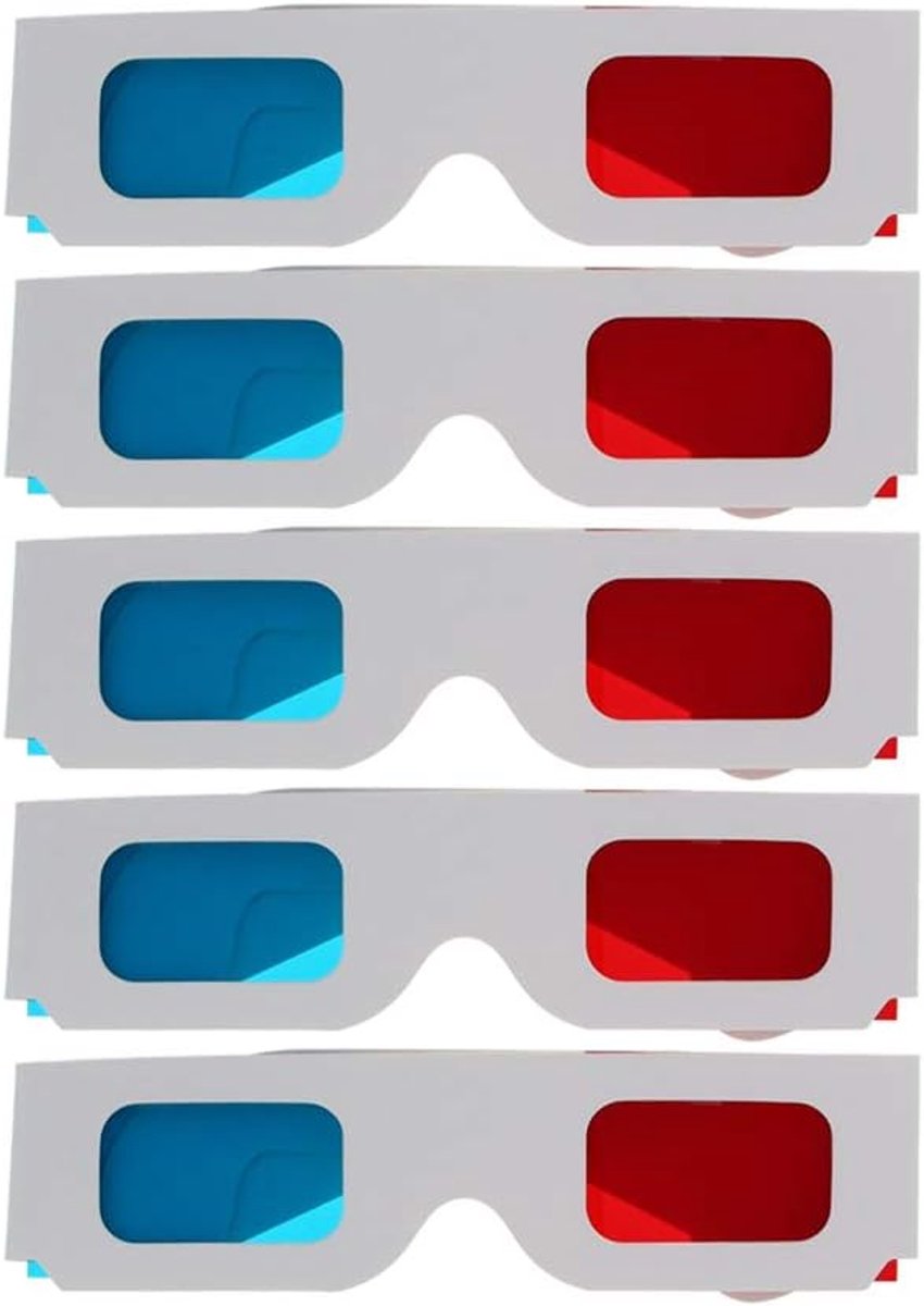 3D Bril - Kartonnen Bril - Film Kijken - Verstelbaar Ontwerp - 40 gram - Rood Blauw