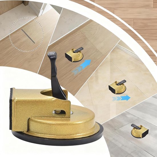 Vloerherstel Gereedschap - Laminaat Zuignap - Vloer Reparatie - Stevige Greep - 11.8 cm Diameter - Goud — afbeelding 2