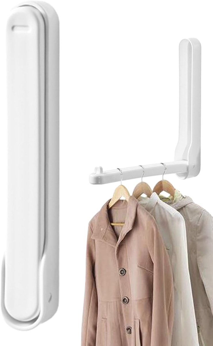 Uittrekbaar Wanddroogrek - Inklapbaar Wasrek - Ruimtebesparend Drogen - Stabiele Opvouwbare Houder - 28D x 39B x 28H mm