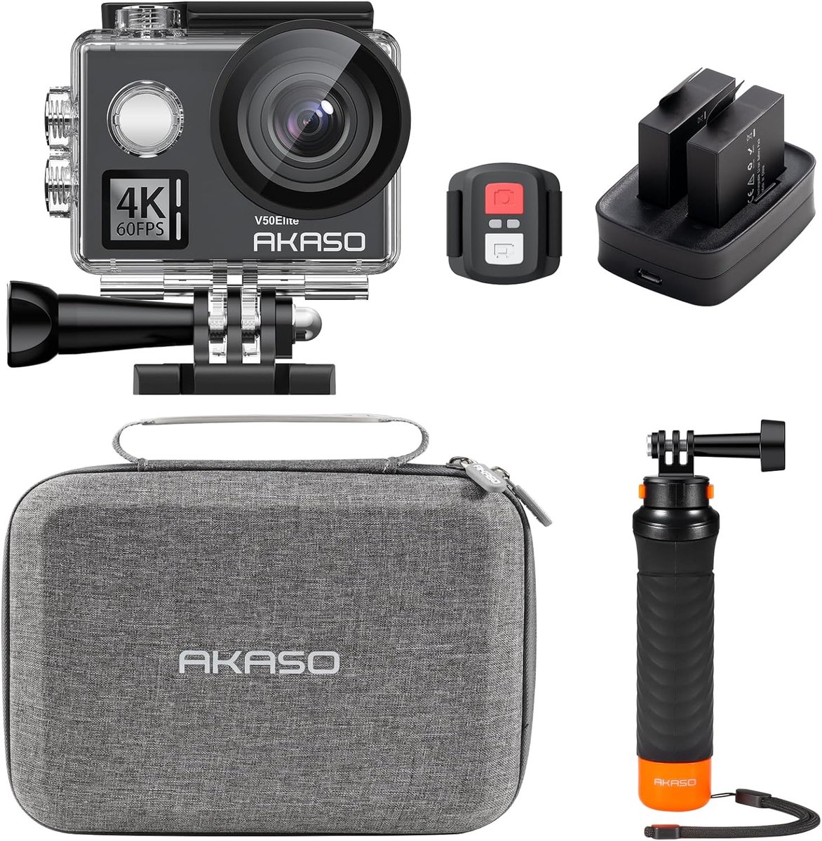 Actiecamera 4K - Sportcamera Wifi - Avontuur Vastleggen - Inclusief Drijvende Handgreep - 20 MP