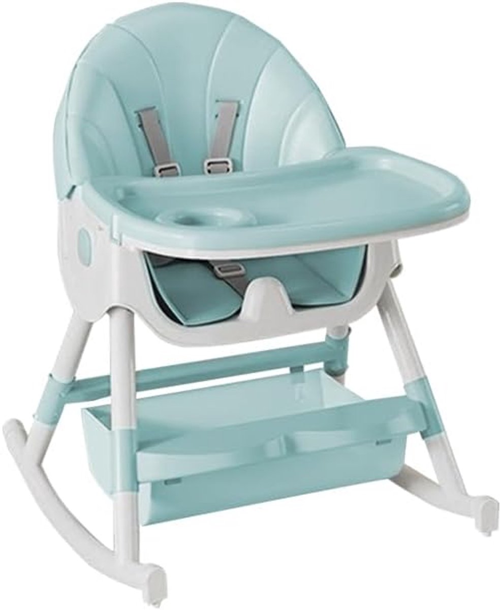 Baby Kinderstoel - Hoge Stoel - Veilig Eten - In Hoogte Verstelbaar - 48x46x78 cm - Groen