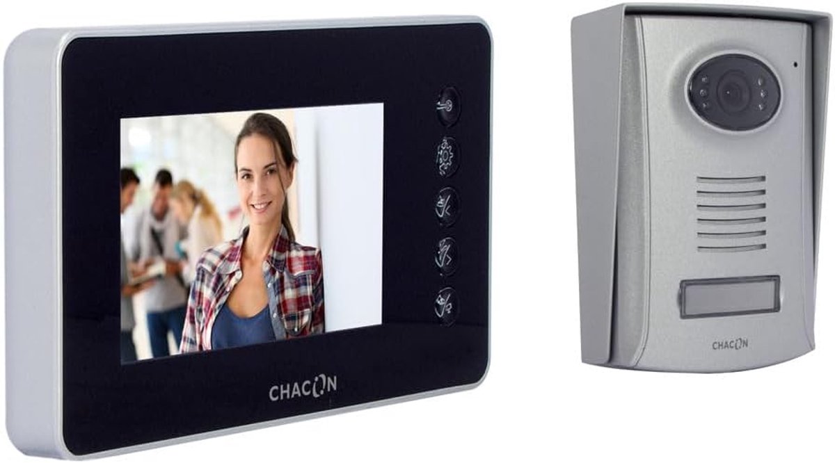 Bedrade Videofoon - Deurintercom Met Beeldscherm - Huisbeveiliging - 4 Draads Installatie - 43 Inch Scherm - Zwart