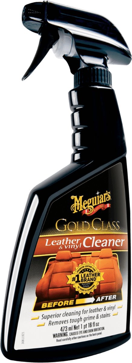 Meguiar’s Gold Class Leather & Vinyl Cleaner Spray 473ml – Leerreiniger Auto – Voor Leer & Vinyl – Interieurverzorging