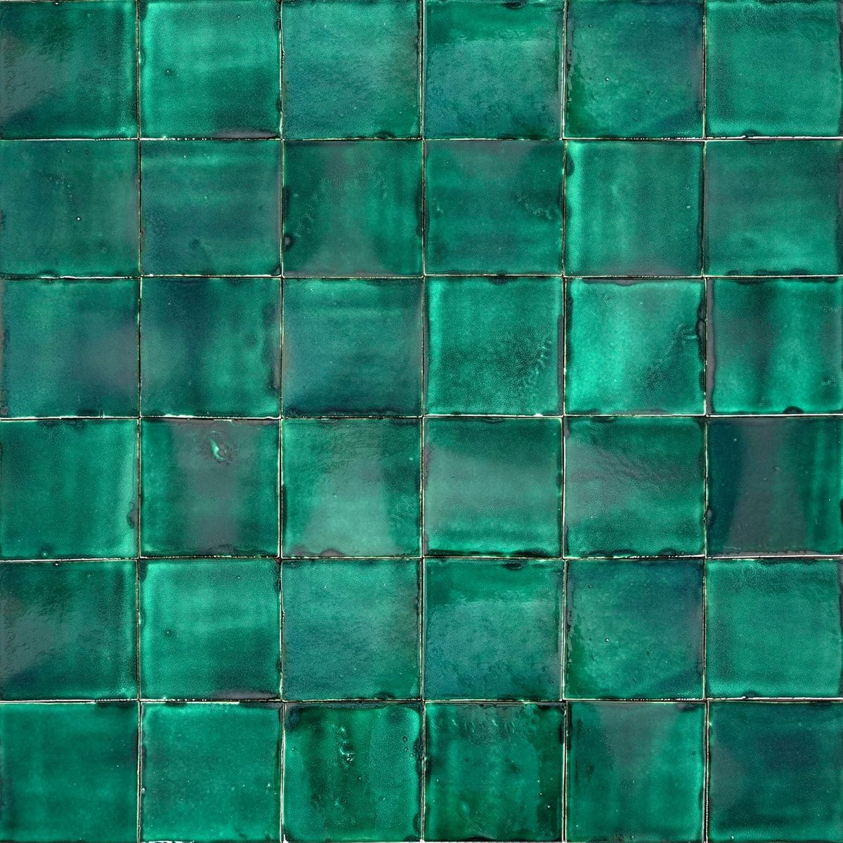 Keramische Mozaïektegels - Mexicaanse Tegels - Keuken Wanddecoratie - Handgemaakt Uniek Design - 105 x 105 cm - Groen Smaak