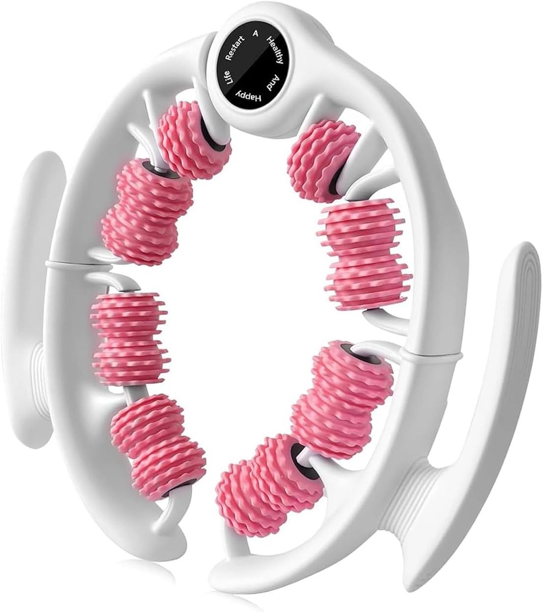 Cellulite Massage Roller - Lymfedrainage Roller - Huidverbetering Thuis - Uitneembare Koppen - 25x25cm - Roze