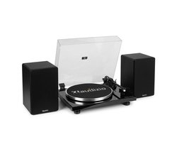 Audizio Toledo premium platenspeler HiFi set met 2 boekenplank speakers - Bluetooth - 80W
