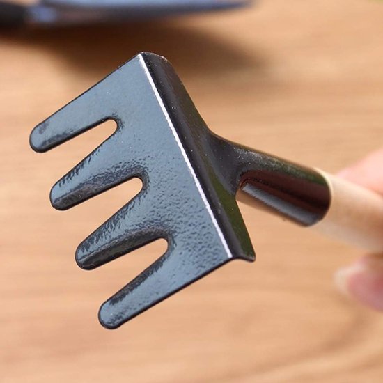 Mini Tuin Gereedschap Set - Miniatuur Tuin Set - Decoratie en Spel - 3-delig met Harkje — afbeelding 5