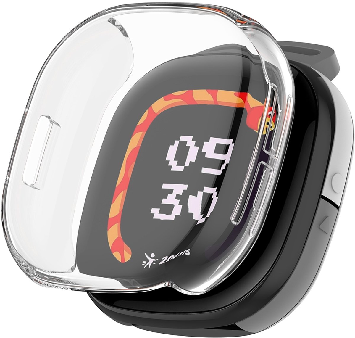 By Qubix - Geschikt voor fitbit Ace LTE beschermhoesje - case - Transparant