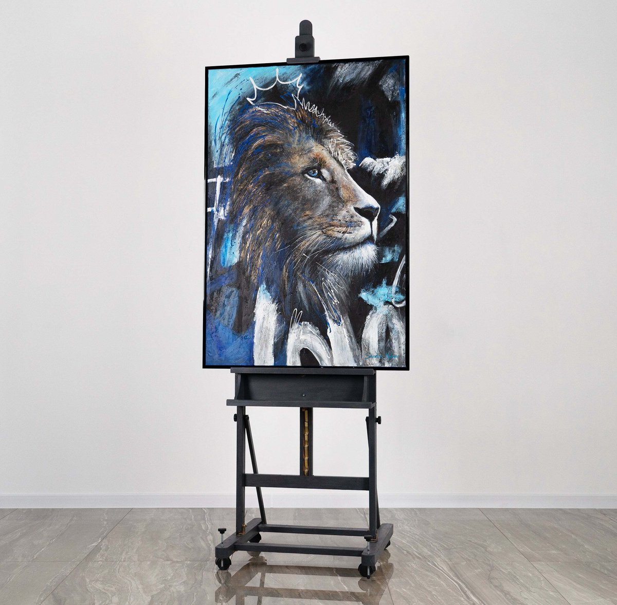 YS Canvas schilderij 120x80 cm handgeschilderd ontwakenende kracht abstract – YS-Art Gallery – Energieke wanddecoratie voor woonkamer – Modern schilderij voor hal en kantoor Black