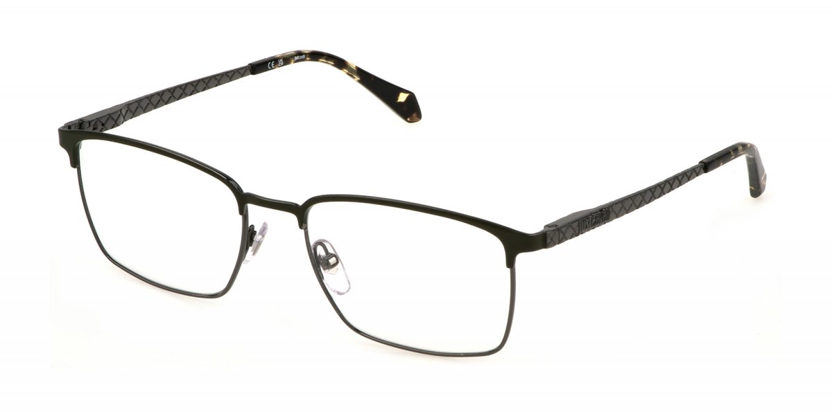Just Cavalli VJC058 Bachelite lucido c/parti verde 55/18/145 MAN Brilmonturen
