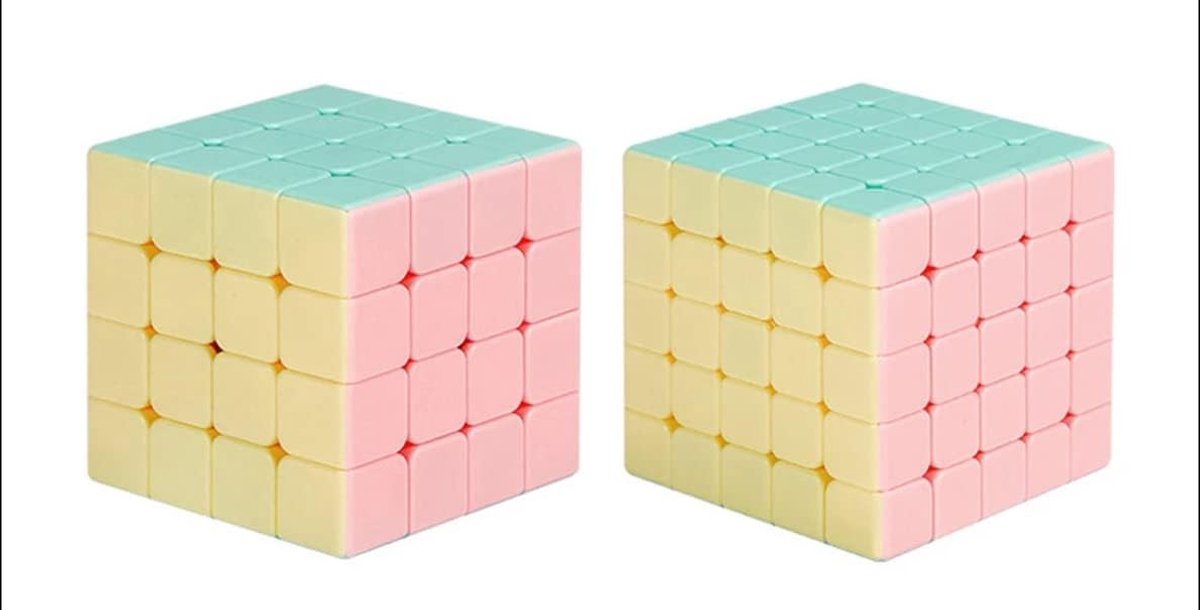 Magische Kubus - Puzzel Speelgoed - Mentale Training - Stickerloos Mat Oppervlak - 6x6cm - Macaron Kleuren