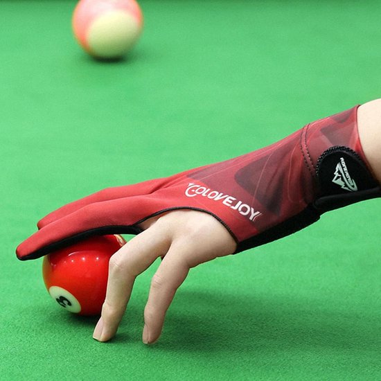 Biljart Handschoenen - Poolhandschoenen Cue Sport - Nauwkeurige Schoten - Drie Vinger Ontwerp - Universele Maat - Wijnrood — afbeelding 4