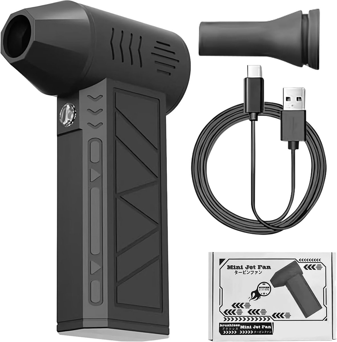 Elektrische Luchtblazer - Draagbare Stofverwijderaar - Elektronica Reinigen - 3 Snelheden Instelbaar - 17 cm Lengte - Zwart