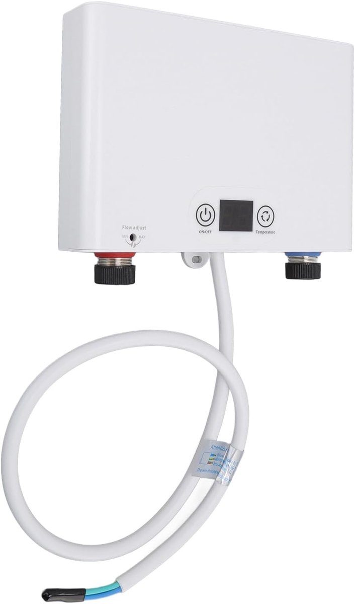Doorstroomverwarmer - Elektrische Boiler - Direct Warm Water - Zonder Leidingwater - 5500W Vermogen - Wit